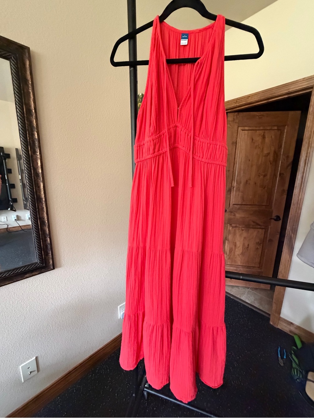 Sleeveless Empire Waist Tiered Maxi Dress